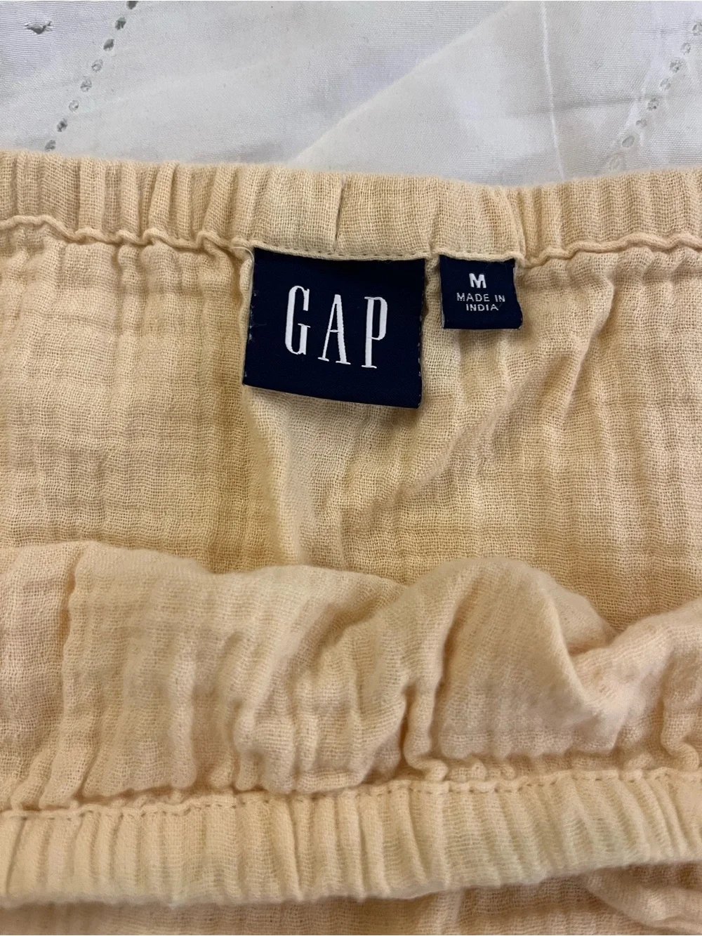 Gap Gauzy Cotton Tiered Maxi Skirt, Butter Yellow, Size Medium